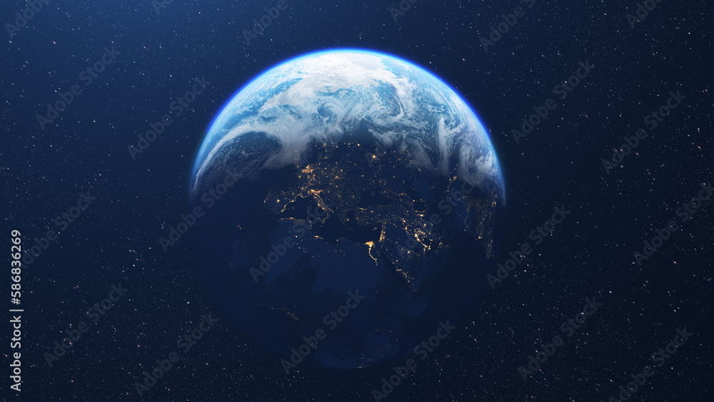 Canvas Prints planet earth seen from deep space