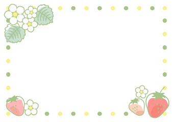 苺と花のフレーム