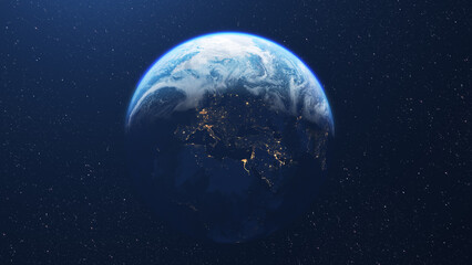 Obraz na płótnie Canvas Planet earth seen from deep space