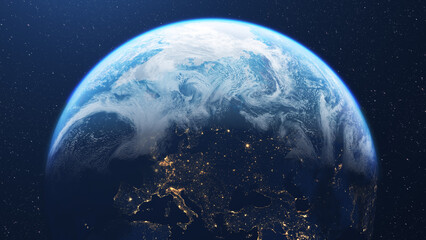 Beautiful shot of planet earth from space
