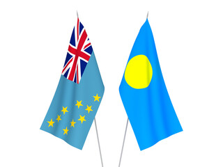 Palau and Tuvalu flags