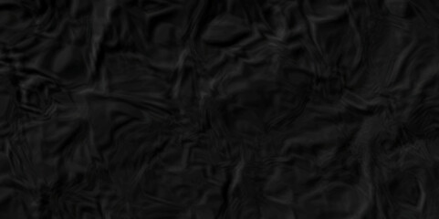 Black fabric texture and Crumpled black paper. Textured crumpled black paper background.