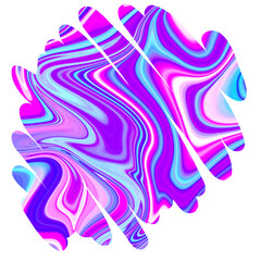 Abstract marble theme shapes with transparent background