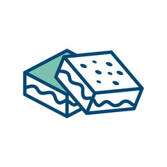 brownies icon vector design template in white background
