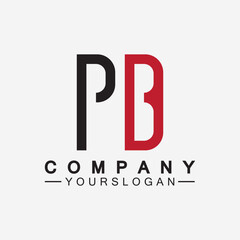 PB letter logo. Creative and Minimalist Letter BP PB Logo Design