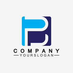 Fototapeta premium PB letter logo. Creative and Minimalist Letter BP PB Logo Design