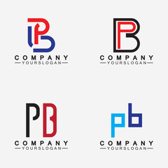 PB letter logo. Creative and Minimalist Letter BP PB Logo Design