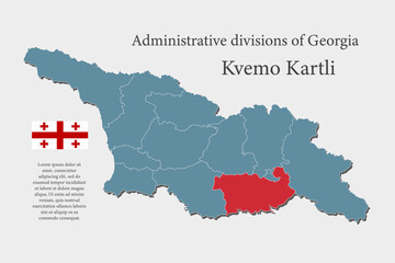 Vector map Georgia, region Kvemo Kartli