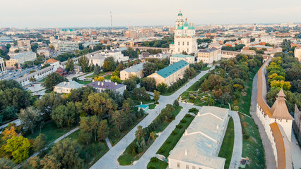 Astrakhan, Russia. Cathedral of the Assumption of the Blessed Virgin. Astrakhan Kremlin during...