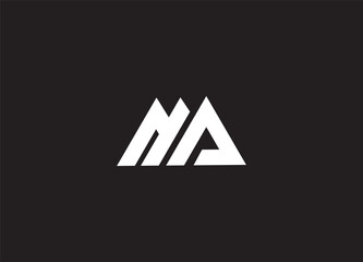 MA logo design with Letter MA  vector logo