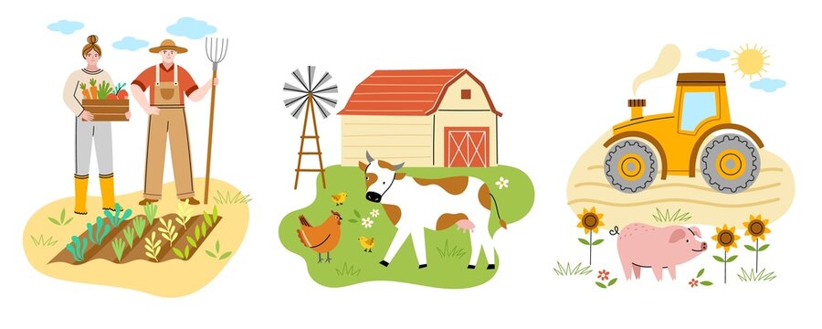 Cute farm compositions