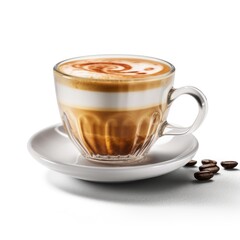 cup of freshly macchiato coffee - Generated by Generative AI