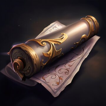 Magical scroll fantasy created with AI