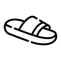 slippers line icon - obrazy, fototapety, plakaty