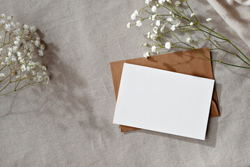 Elegant pastel business, branding template, blank paper card with mock up copy space, envelope and...