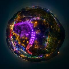 Wuhan East Lake Mushan Cherry Blossom Garden Night scenery