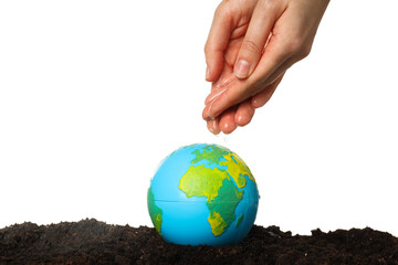 Earth Day, Environment and Eco concept, isolated on white background