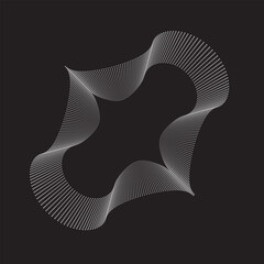 Abstract oval Lines Background with geometric circles . Vector rotating ellipse Line Design . Poster template . Concentric circles logo .Minimal art 