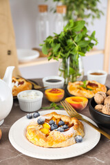 Fruit galette, composition for tasty food concept