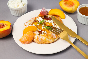 Fruit galette, composition for tasty food concept