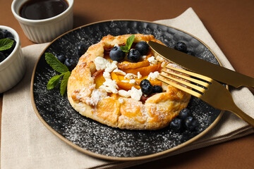 Fruit galette, composition for tasty food concept