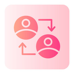 teamwork gradient icon