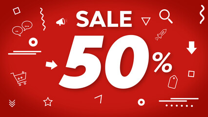 Amazing Black Friday Sale Discount Percentages. Animated Shopping Percentages And Texts