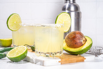 Avocado and lime margarita