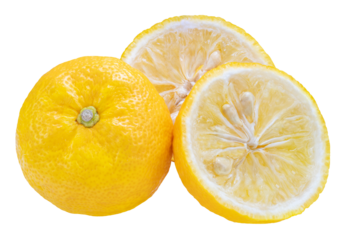 Yuzu Orange fruit on White backghround. Sweet Yuzu Orange fruit isolate on white PNG File