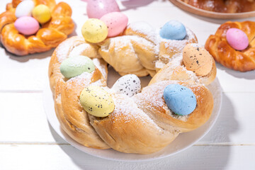 Easter wreath bread