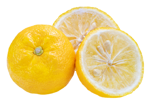 Yuzu Orange fruit on White backghround. Sweet Yuzu Orange fruit isolate on white PNG File