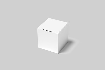 Photorealistic Square box Package Box Mock-up top view. 3D illustration. Mock-up template ready for your design.