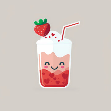 Strawbery Drink. Generative AI