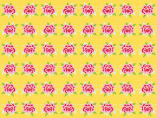 vintage romantic flower yellow background wallpaper fabric
