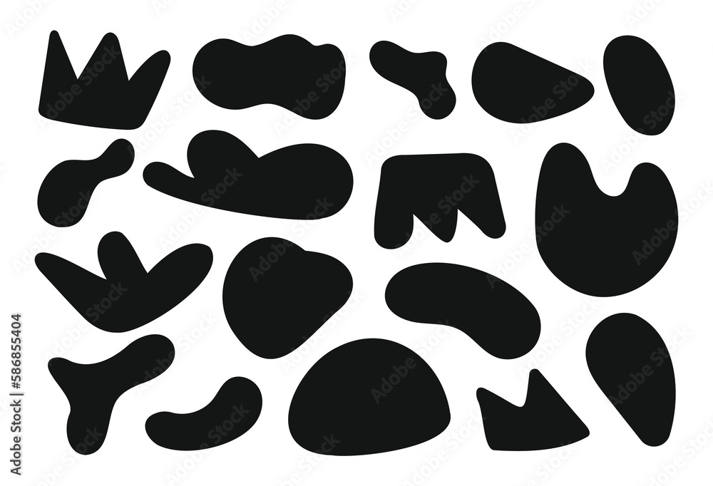 Poster abstract free form shape and elements background.