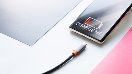 Smartphone with the inscription 