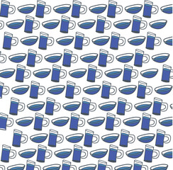 seamless pattern with cups