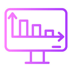 bar chart gradient icon