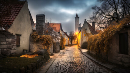 Obraz premium city Visby, Gotland. Beautiful Scandinavian scenery of Sweden. Generative AI