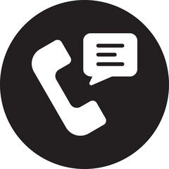 phone survey glyph icon