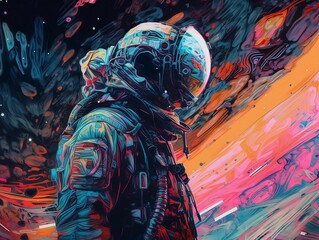 abstract astronaut background