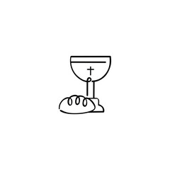 Communion Line Style Icon Design