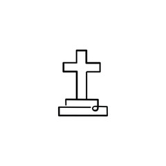 Fototapeta premium Cross Line Style Icon Design 