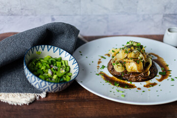 Tagliatelle et jarret de boeuf