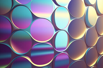 Colorful abstract many small mirrors holografic effect background. Generative AI