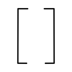 Bracket icon on transparent background.