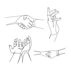 Obraz premium Hands vector illustration