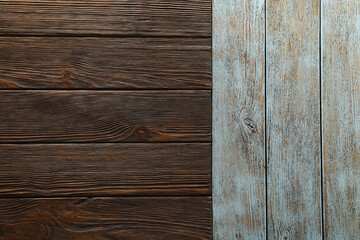 Texture of rustic wooden surfaces as background, top view