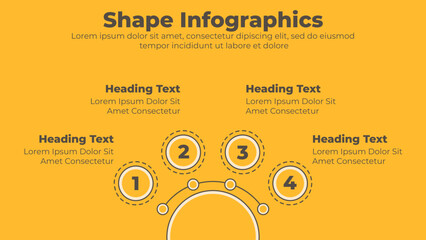 creative circle shape infographic six steps template
