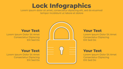 lock infographic template